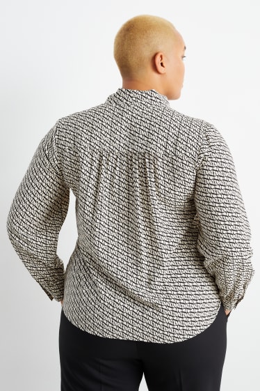 Femmes - Chemisier - à motif - beige