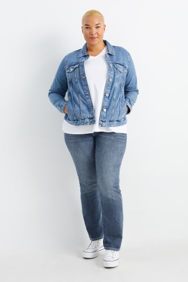 Dámské - Straight jeans - mid waist - LYCRA® - džíny - modré