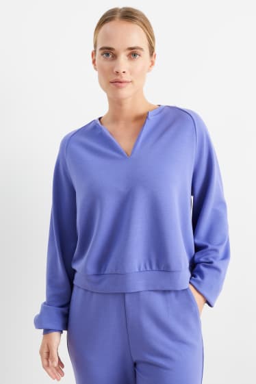 Damen - Basic-Sweatshirt - violett