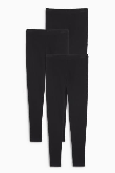 Enfants - Lot de 3 - leggings - noir