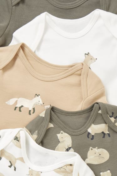 Baby Jungen - Multipack 5er - Fuchs - Baby-Body - grün