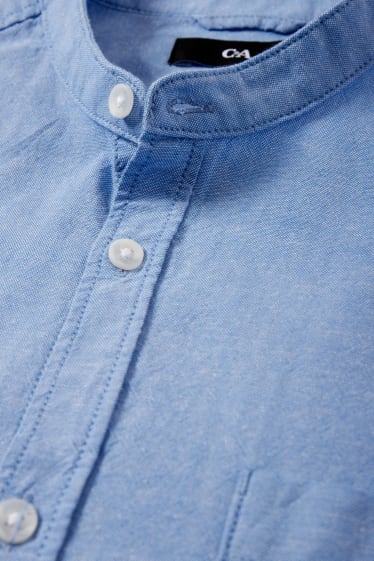Home - Camisa - regular fit - coll alçat - blau clar