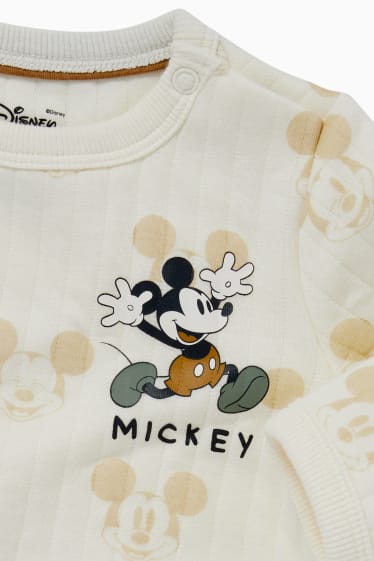 Bébés garçons - Mickey Mouse - ensemble doublé pour bébé - 2 pièces - blanc crème