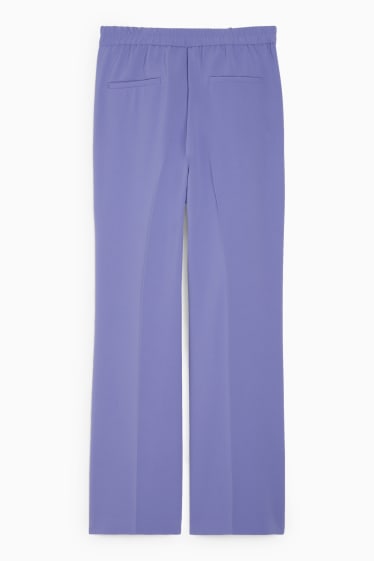 Women - Cloth trousers - mid-rise waist - straight fit - violet