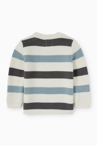 Baby Buben - Baby-Pullover - gestreift - cremeweiß