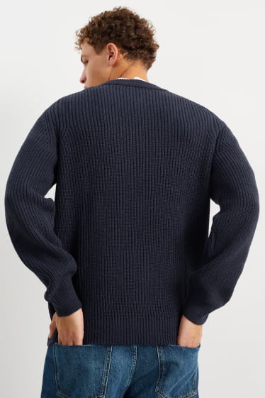 Hommes - Pull - bleu foncé