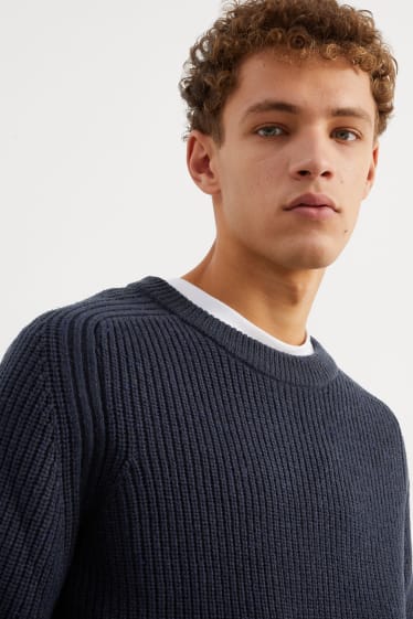 Hommes - Pull - bleu foncé