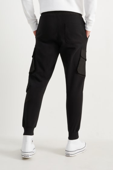 Home - Pantalons de xandall cargo - negre