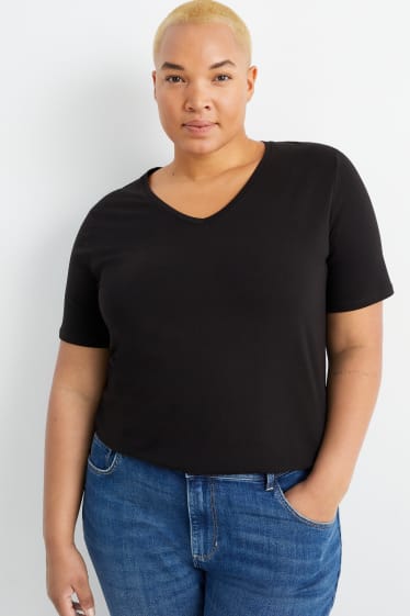 Women - Multipack of 2 - T-shirt - black