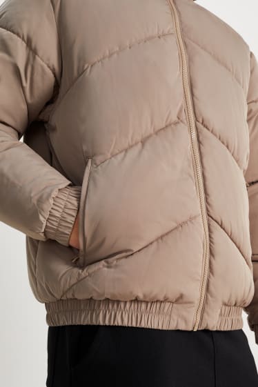 Men - Quilted jacket - taupe