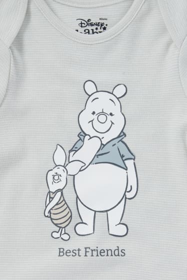 Bebés - Winnie the Pooh - body para bebé - de rayas - gris claro jaspeado