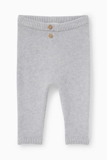 Baby Girls - Baby outfit - 2 piece - cable knit pattern - gray