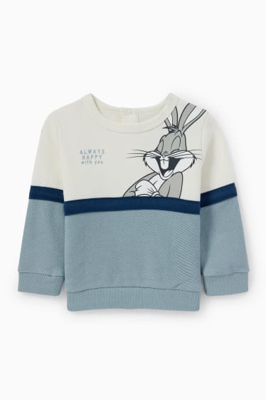 Bébés - Bugs Bunny - sweat bébé - blanc crème