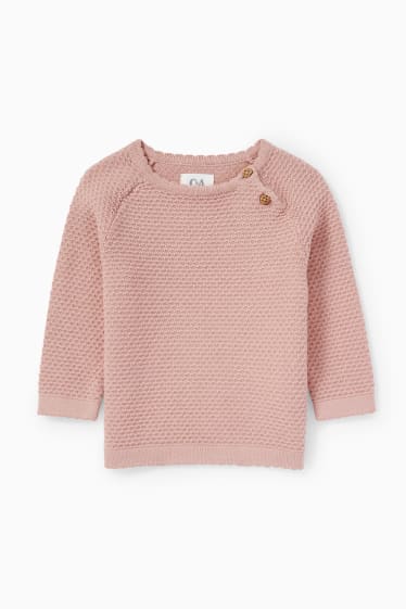 Babys - Babyoutfit - 2-delig - donker rose