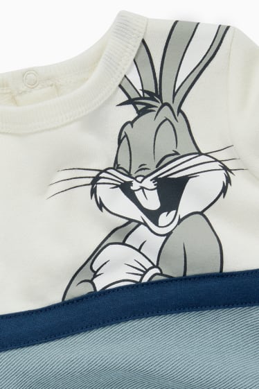 Bebeluși - Bugs Bunny - bluză de molton bebeluși - alb-crem