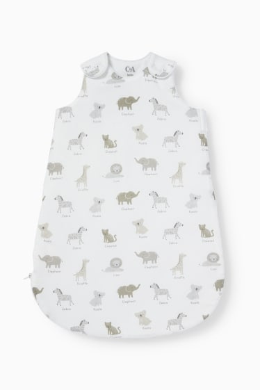 Nadons - Animals salvatges - sac de dormir per a nadó - 0-6 mesos - blanc