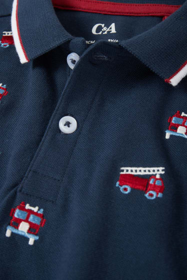 Copii - Pompieri - tricou polo - albastru închis
