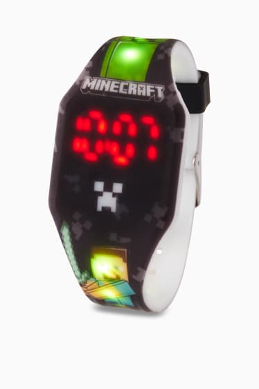 Niños - Minecraft - reloj de pulsera - negro