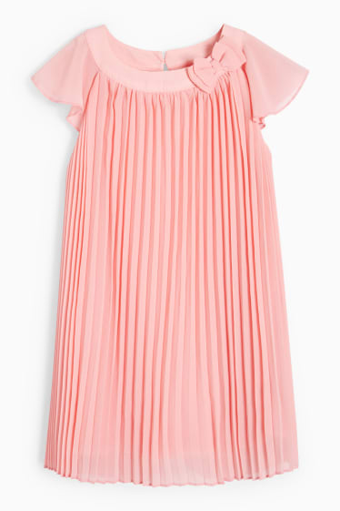 Kinder Mädchen - Plissee-Kleid - rosa