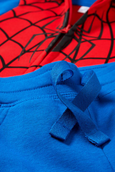 Kinderen - Spider-Man - set - sweatvest met capuchon en joggingbroek - rood
