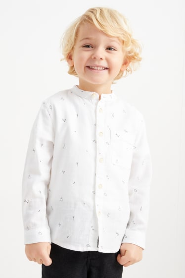 Enfants - Chemise - à motif - blanc crème