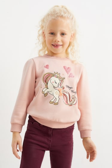 Kinder Mädchen - Einhorn - Sweatshirt - rosa