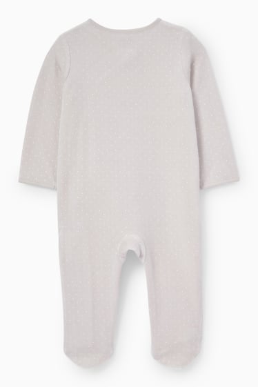 Bebeluși - Iepurași - pijama salopetă bebeluși - bej