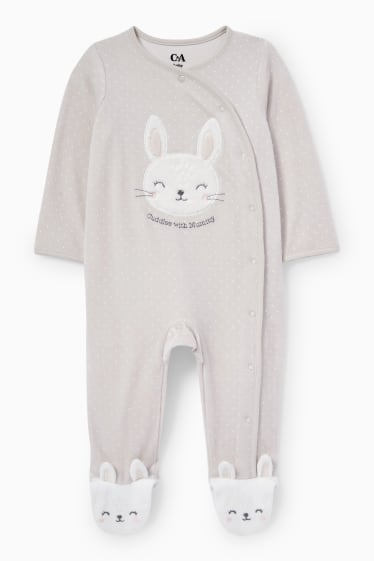 Bébés - Petit lapin - pyjama pour bébé - beige