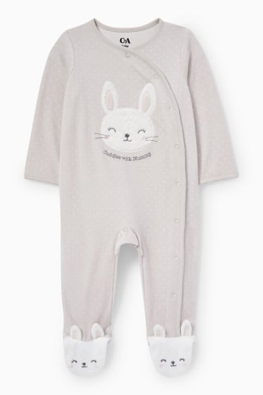 Bébés filles - Petit lapin - pyjama pour bébé - beige