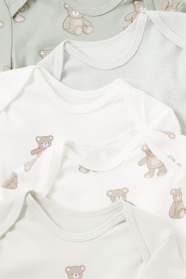 Bébés - Lot de 5 - ourson - body pour bébé - blanc