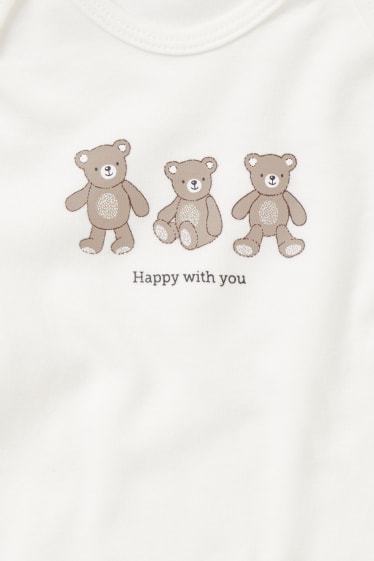 Babies - Multipack of 5 - teddy bear - baby bodysuit - white