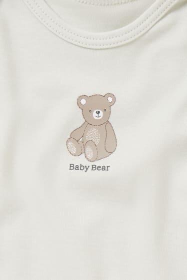 Babies - Multipack of 5 - teddy bear - baby bodysuit - white