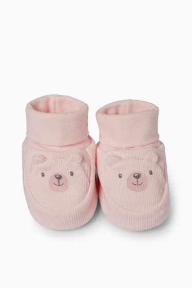 Miminka - dívky - Medvídek - capáčky pro miminka - růžová