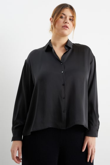 Mujer - CLOCKHOUSE - blusa de raso - negro