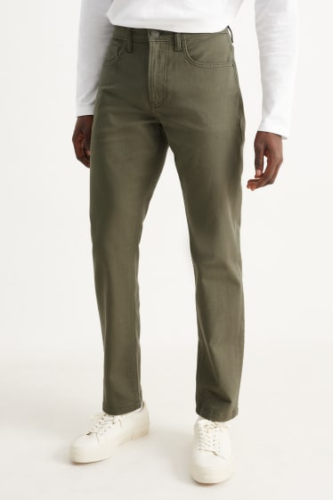 Pánské - Kalhoty - slim fit - zelená