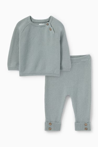 Miminka - Outfit pro miminka - 2dílný - mátově zelená