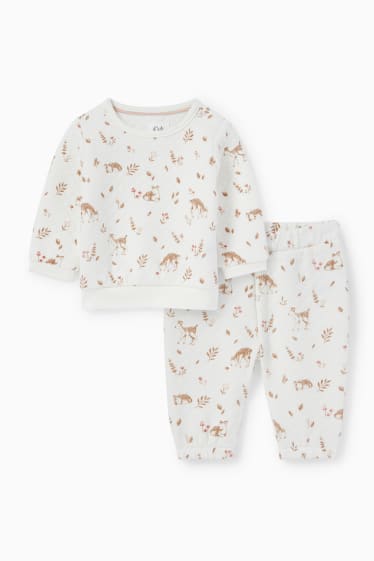 Bébés filles - Faon - ensemble pour bébé - 2 pièces - blanc crème