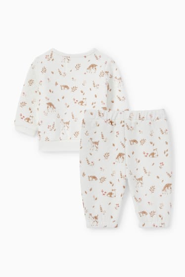 Babys - Rehkitz - Baby-Outfit - 2 teilig - cremeweiß