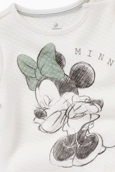 Babys - Minnie Maus - Baby-Outfit - 2 teilig - cremeweiß