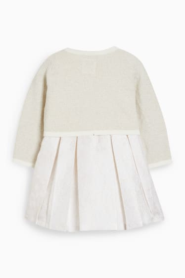 Baby Mädchen - Baby-Outfit - 3 teilig - cremeweiss