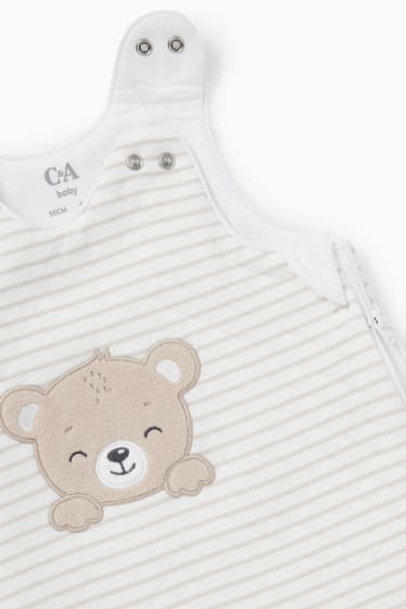 Unisex - Ossets - sac de dormir per a nadó - 0-6 mesos - de ratlles - blanc trencat