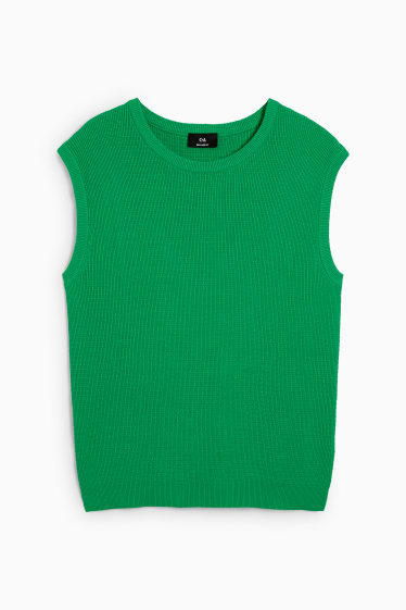 Hommes - Pull sans manches - vert clair