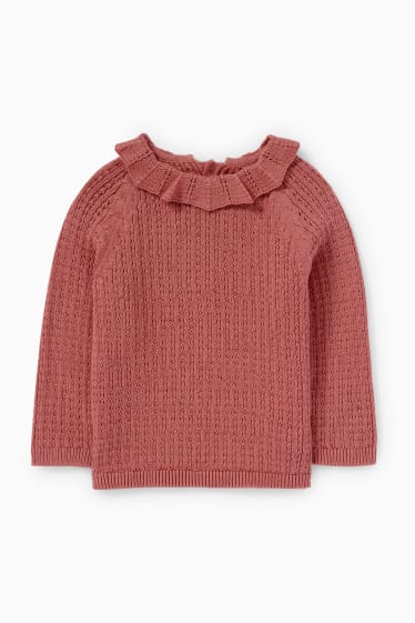 Baby Mädchen - Baby-Pullover - dunkelrosa