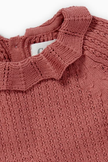 Baby Mädchen - Baby-Pullover - dunkelrosa