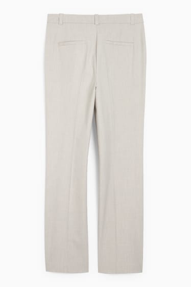 Dona - Pantalons formals - mid waist - straight fit - Mix & Match - beix clar