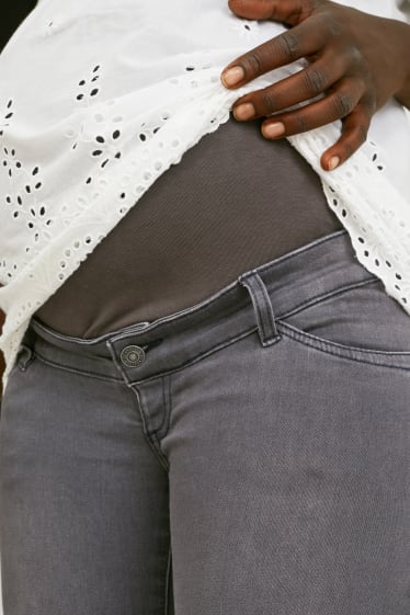 Kobiety - Dżinsy ciążowe - skinny jeans - LYCRA® - dżins-szary