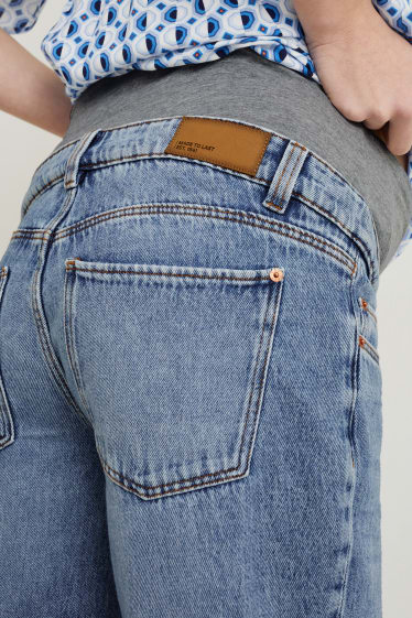 Damen - Umstandsjeans - Wide Leg Jeans - jeansblau