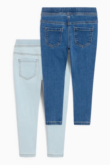 Niños - Pack de 2 - jegging jeans - vaqueros - azul claro