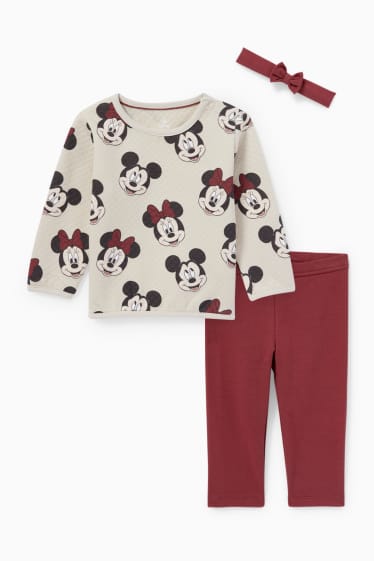 Niemowlęta dziewczynki - Disney - komplet niemowlęcy - 3-części - jasny beż