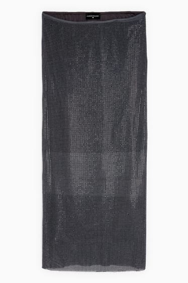 Jóvenes - CLOCKHOUSE - falda con pedrería - gris oscuro